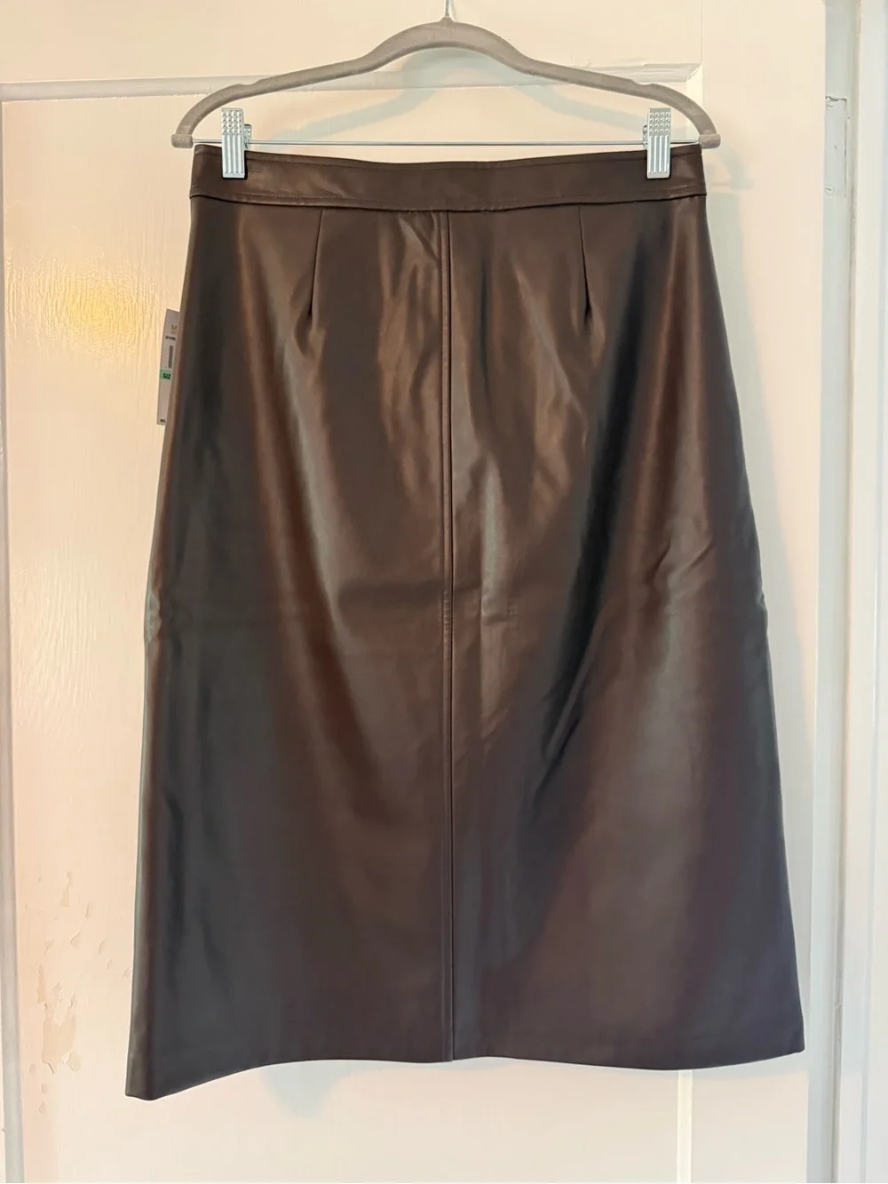 Michael Kors Faux Leather Midi Skirt - Size 8